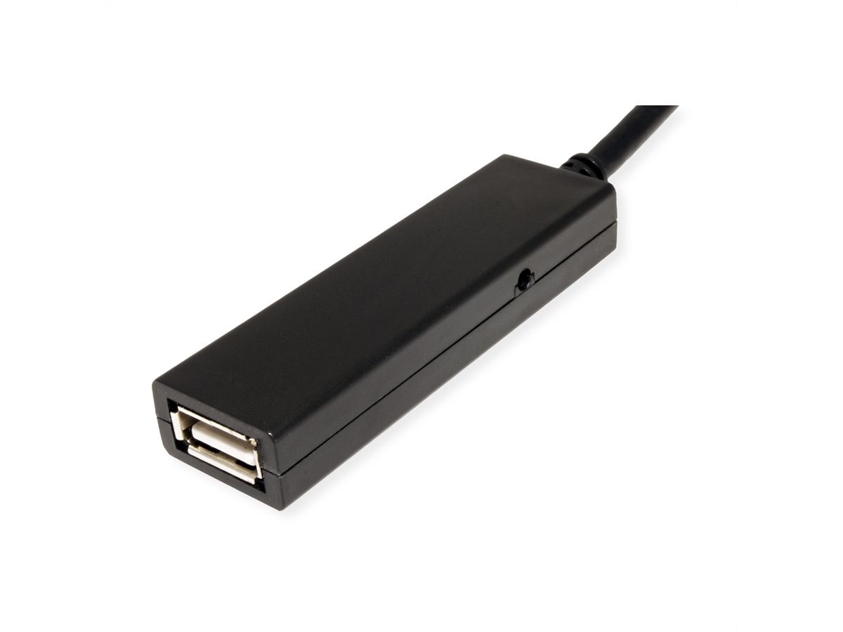 VALUE USB 2.0 Verlängerung, aktiv, mit Repeater, A-C, schwarz, 20 m