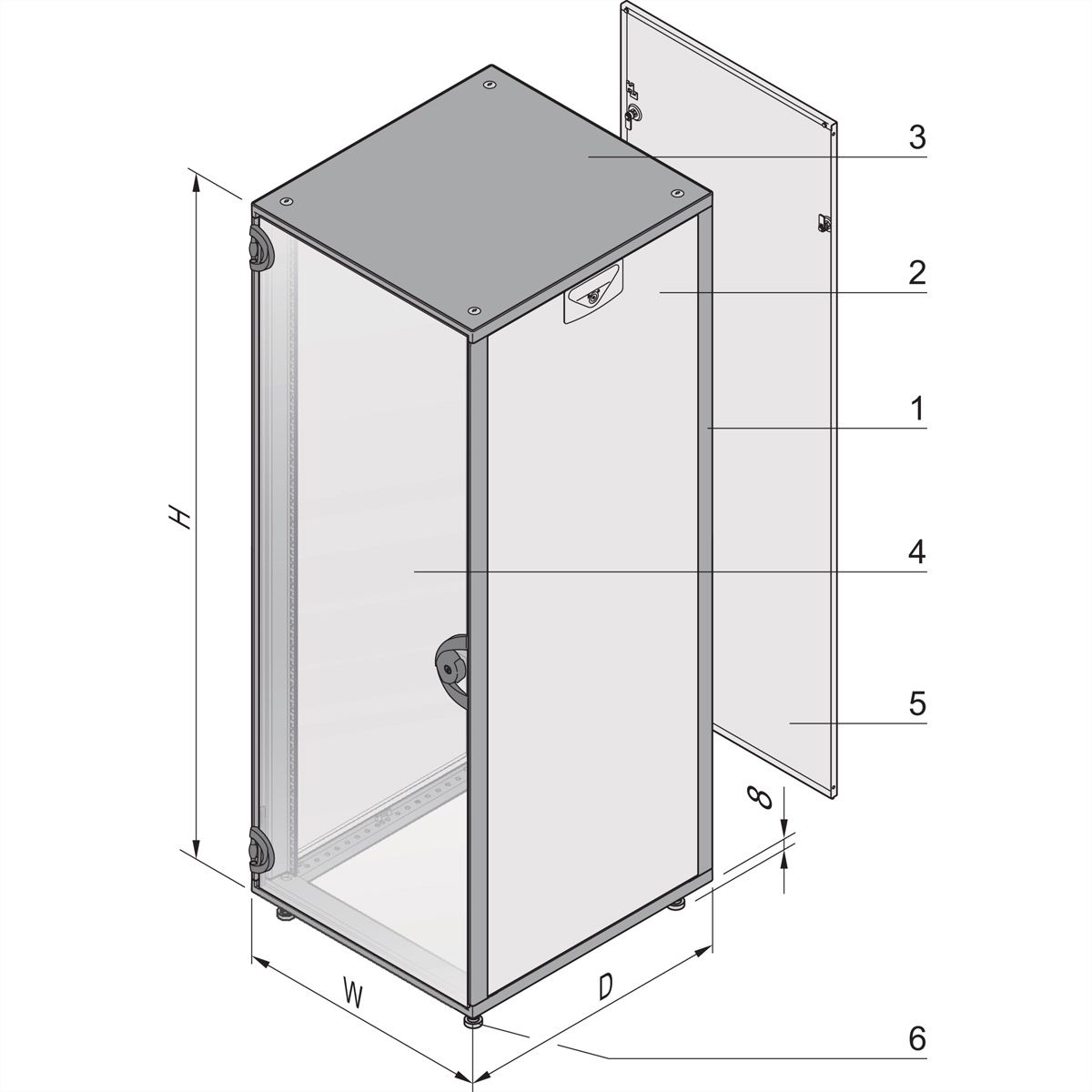 SCHROFF NOVASTAR 19"-Schrank,  20HE 553x600mm, Slim-Line