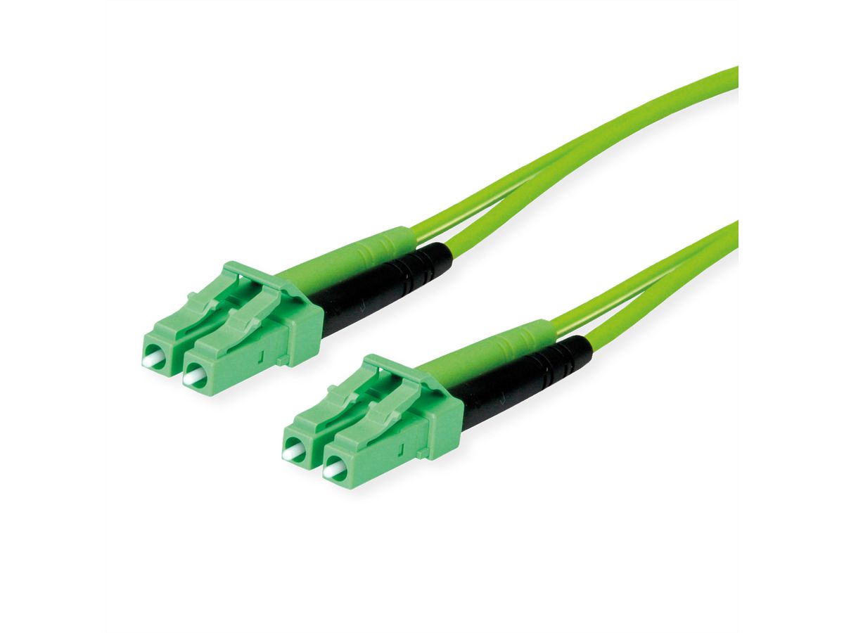 TELEGÄRTNER LWL Rangierkabel 2x G50/125 OM5, 1x LC Duplex - 1x LC Duplex, grün, 1 m