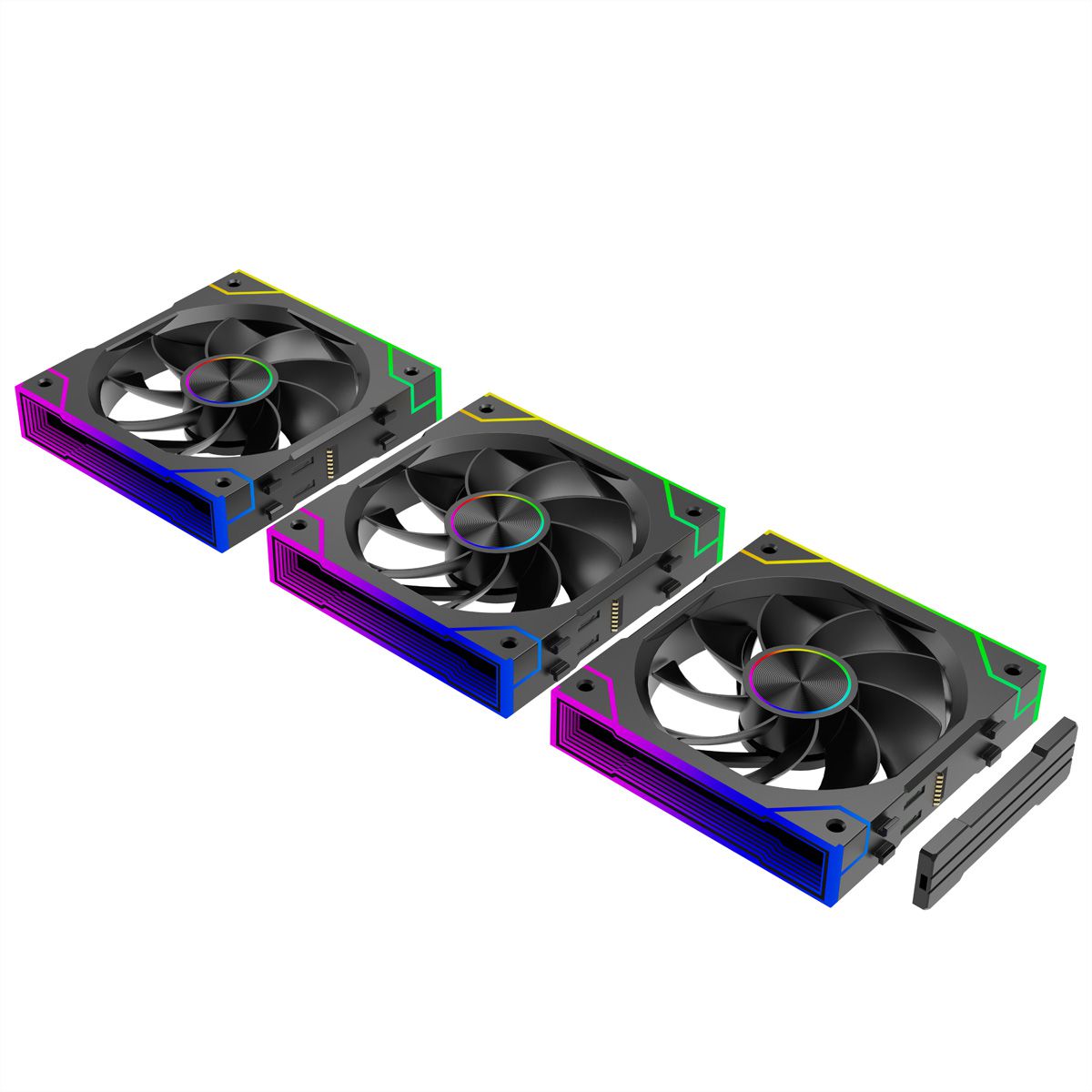 XILENCE Gaming Series XF073 ARGB Lüfter 3er Pack, XPF360R.ARGB Reverse Fan Design