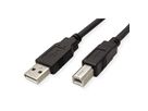 ROLINE GREEN USB 2.0 Kabel, Typ A-B, schwarz, 0,8 m