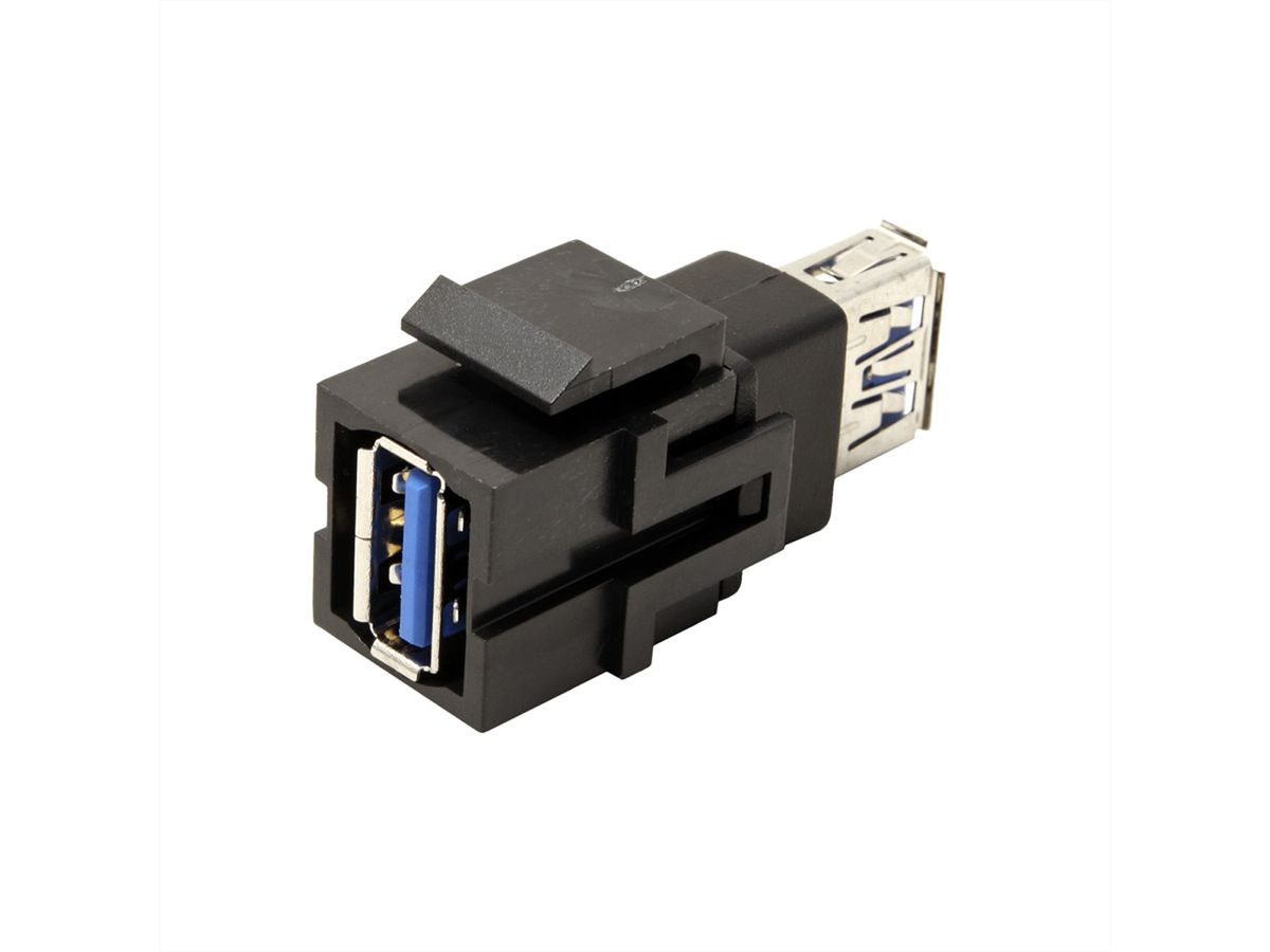 BACHMANN Keystone USB 3.0 Kupplung Typ A/A, schwarz