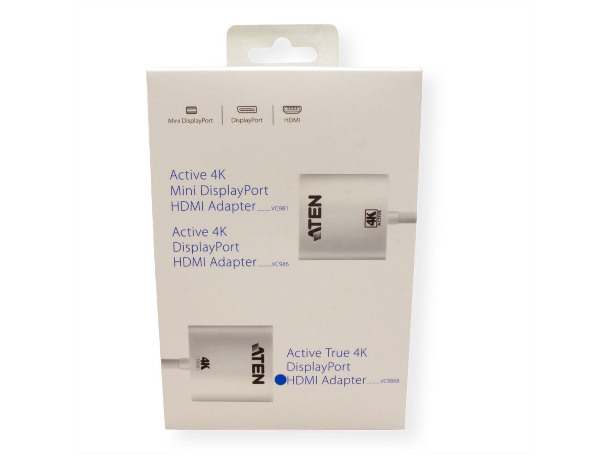 ATEN VC986B DisplayPort to True 4K HDMI Adapter