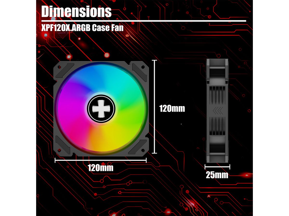 XILENCE Performance X XF083, 120mm ARGB LED Lüfter