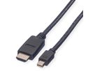 VALUE Mini DisplayPort Kabel, Mini DP-HDTV, ST/ST, schwarz, 2 m