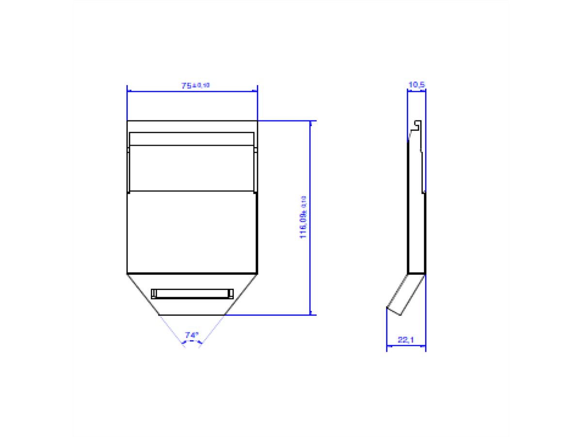 BACHMANN DESK2 Kabelführung RAL9005, lackiert schwarz