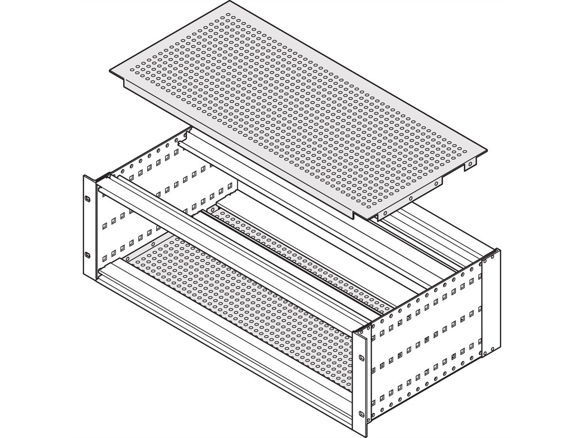 SCHROFF Abdeckblech für Anschraubung an die Seitenwand, 275 mm tief (CompactPCI) - ABDECKBLECH EMC 42TE 275T 2ST