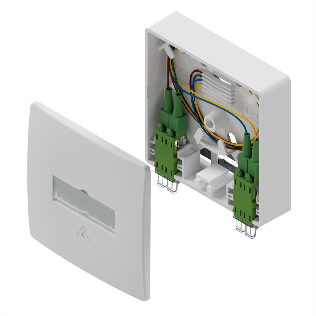 d.center® Gf-TA 42, vorkonfektioniert, 2x LCD/APC Kupplung, 2x LC/APC-Duplex-Kabel, 40 m