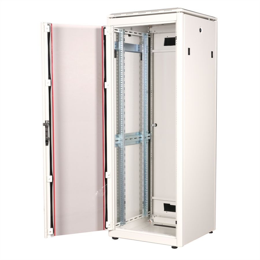 ROLINE 19-Zoll Netzwerkschrank Pro 32 HE, 600x600 BxT Glastür grau