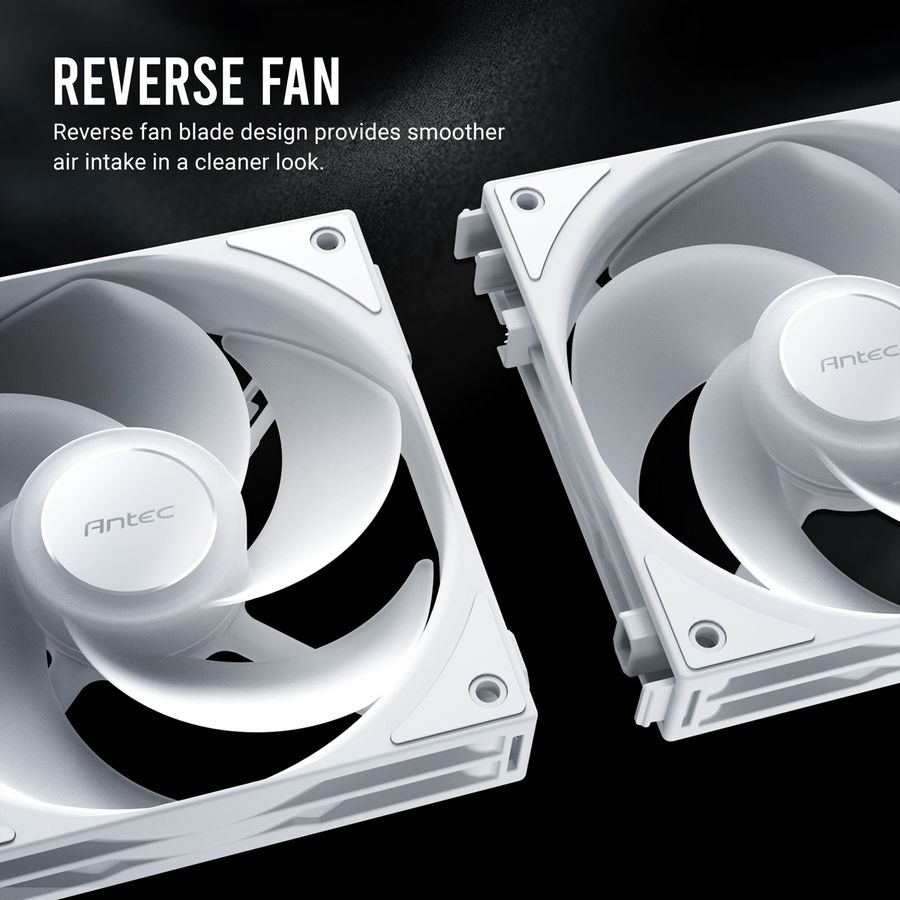 ANTEC C120 ARGB Fan Reverse PC Gehäuselüfter 120mm 3er Pack, schwarz