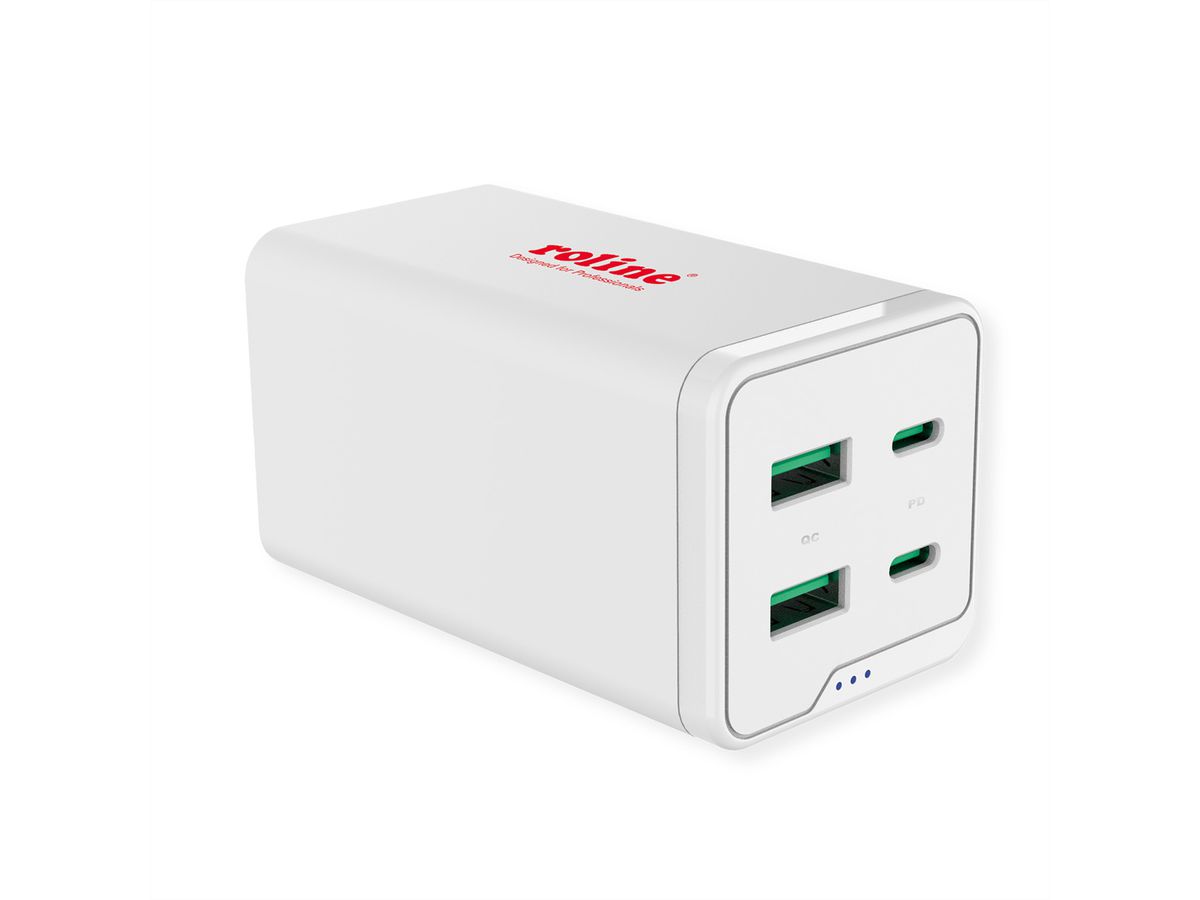 ROLINE USB Charger, 4 Port (2x USB-C, 2x USB-A QC3.0), max. 120W