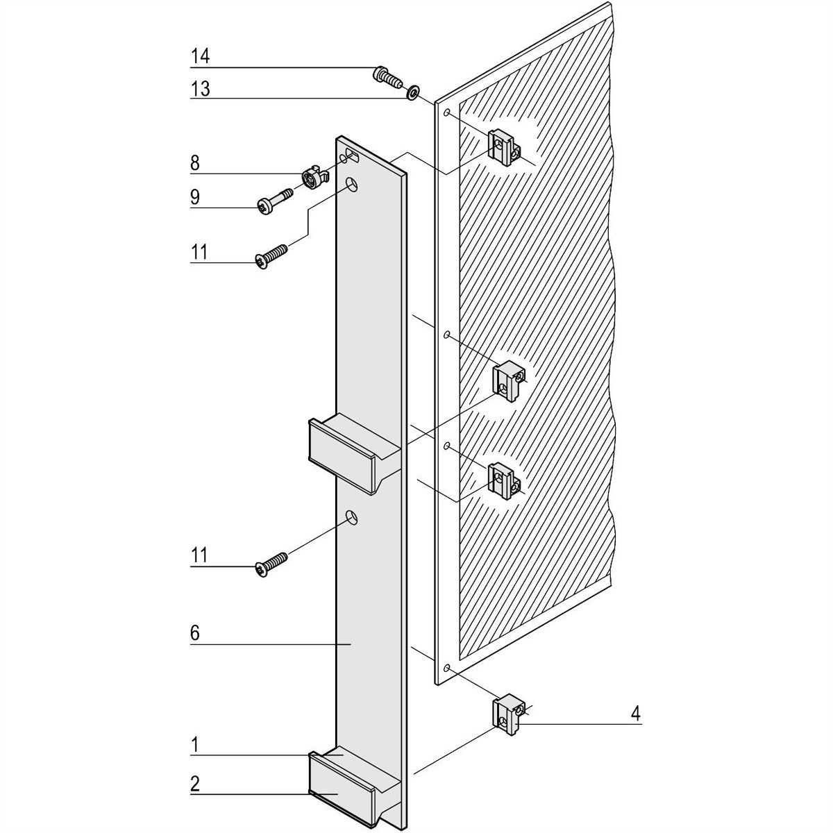 SCHROFF Steckbaugruppe mit starrem Griff in Trapezform - STECKBAUGRUPPE 6HE 8TE EL/C
