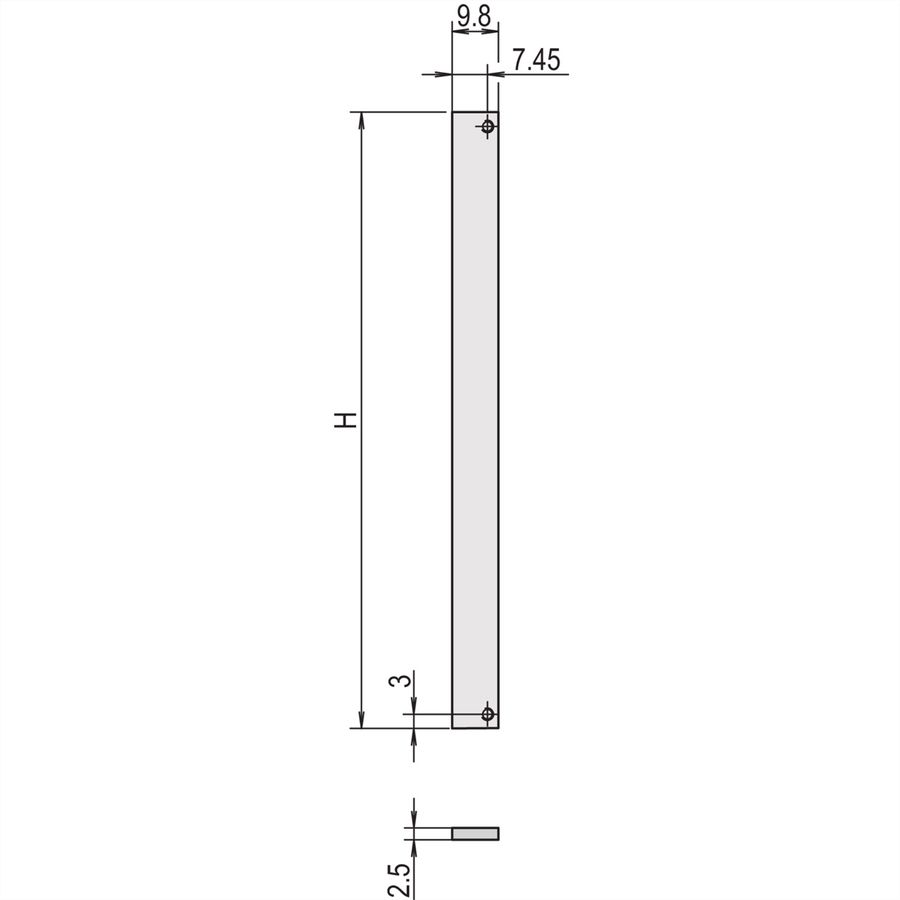 SCHROFF Frontplatten ungeschirmt - TEILFRONTPLATTE 3HE 2TE EL