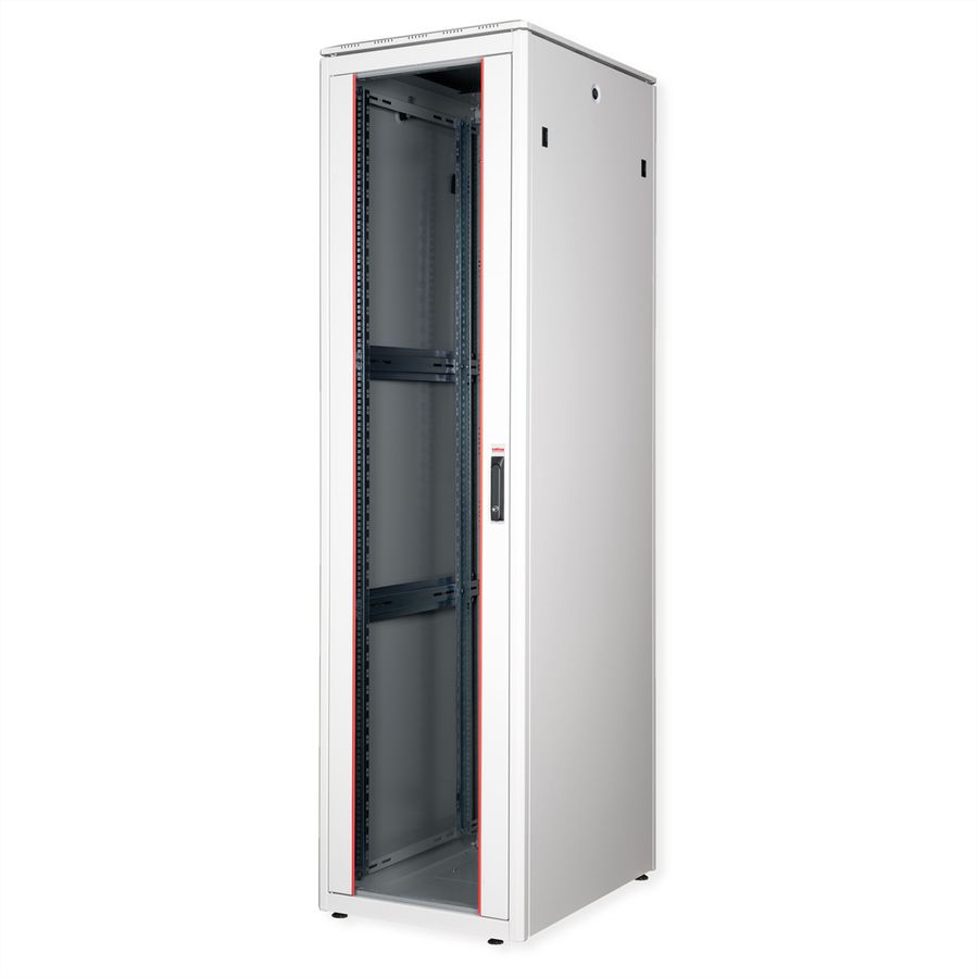 ROLINE 19-Zoll Netzwerkschrank Pro 47 HE, 600x800 BxT Glastür grau