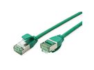 ROLINE RM U/FTP DataCenter Patchkabel Cat.6A (Class EA), slim, grün, 0,15 m