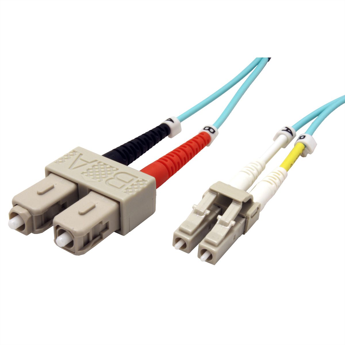 ROLINE LWL-Kabel 50/125µm OM3, LC/SC, türkis, 2 m