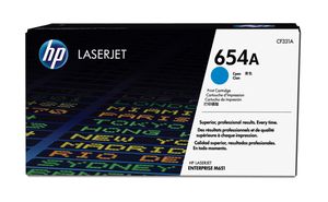 HP 654A Cyan Original LaserJet Tonerkartusche