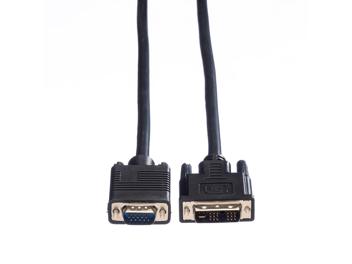 VALUE DVI-VGA Kabel, DVI (12+5) ST - VGA ST, 2 m