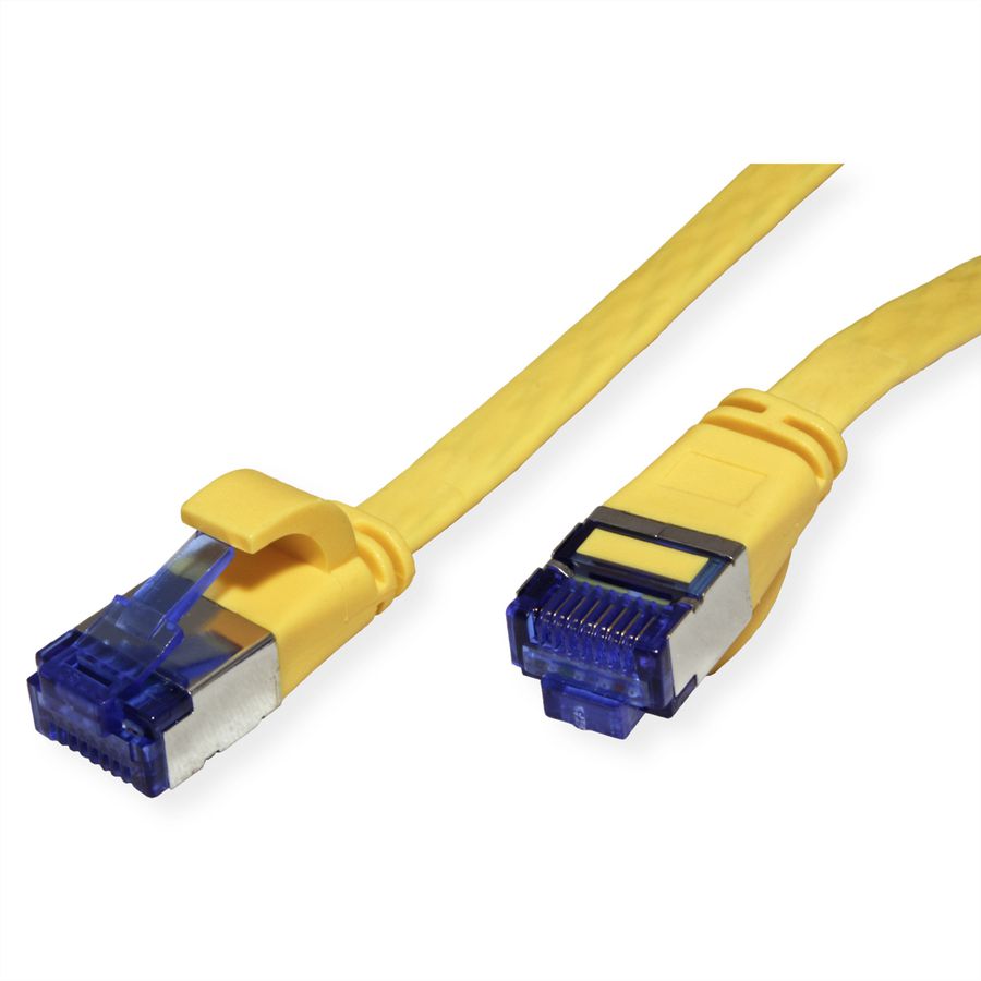 VALUE Patchkabel Cat.6A (Class EA) FTP, extra-flach, gelb, 0,5 m