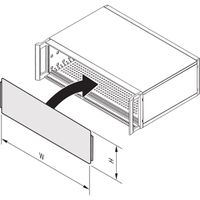 SCHROFF Gesamtfrontplatte, gesteckt, ungeschirmt - FRONTPLATTE 6HE 28TE EL/CHR