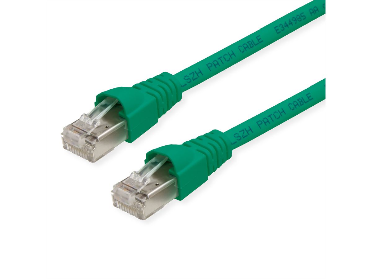 TELEGÄRTNER Patchkabel S/FTP, Kat.6A, LSOH, grün, 7,5 m