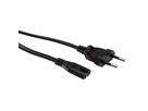 VALUE Netzkabel Euro-Flachstecker auf C7, 2polig, schwarz, 1,8 m