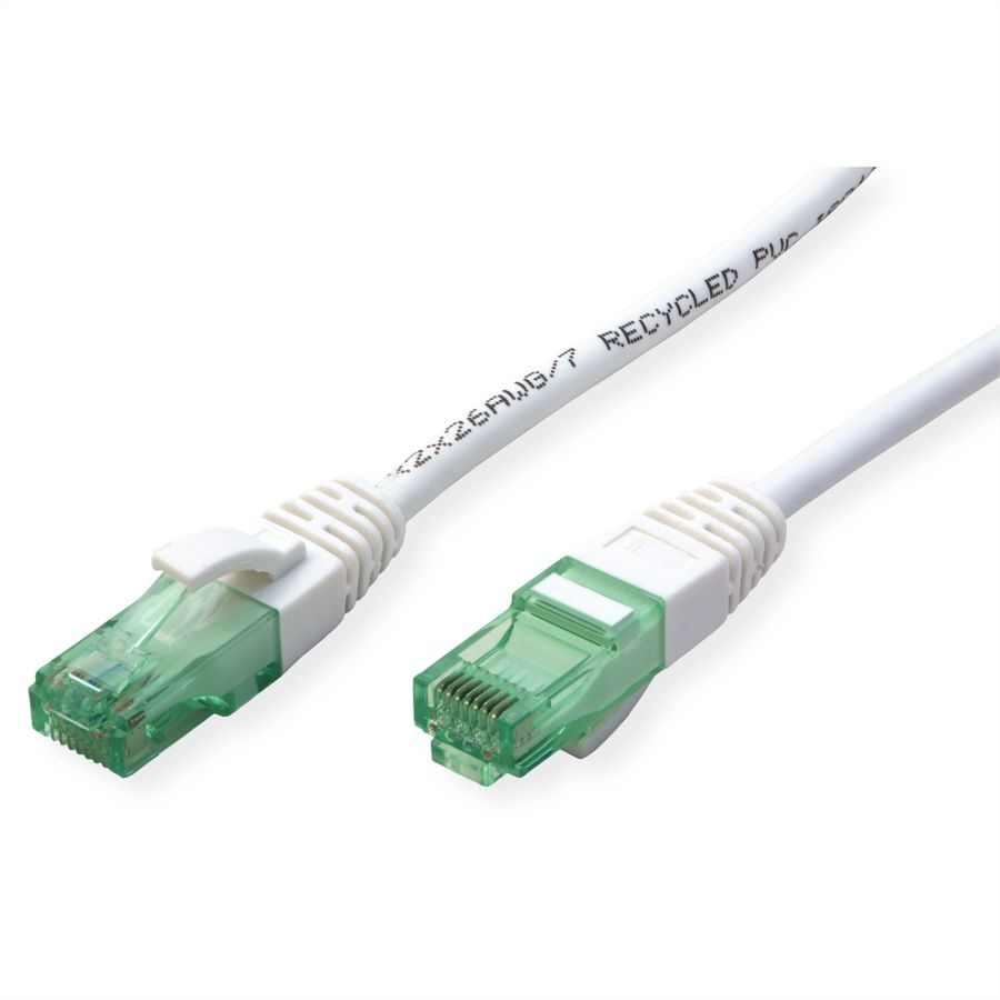 ROLINE RM Patchkabel Cat.6A UTP, weiß, 10 m