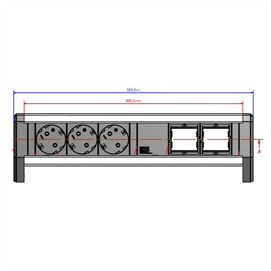 BACHMANN DESK 3x Schutzkontakt 2x ABD GST18