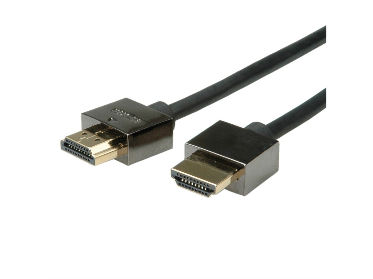 ROLINE Notebook HDMI High Speed Kabel mit Ethernet, schwarz, 1 m