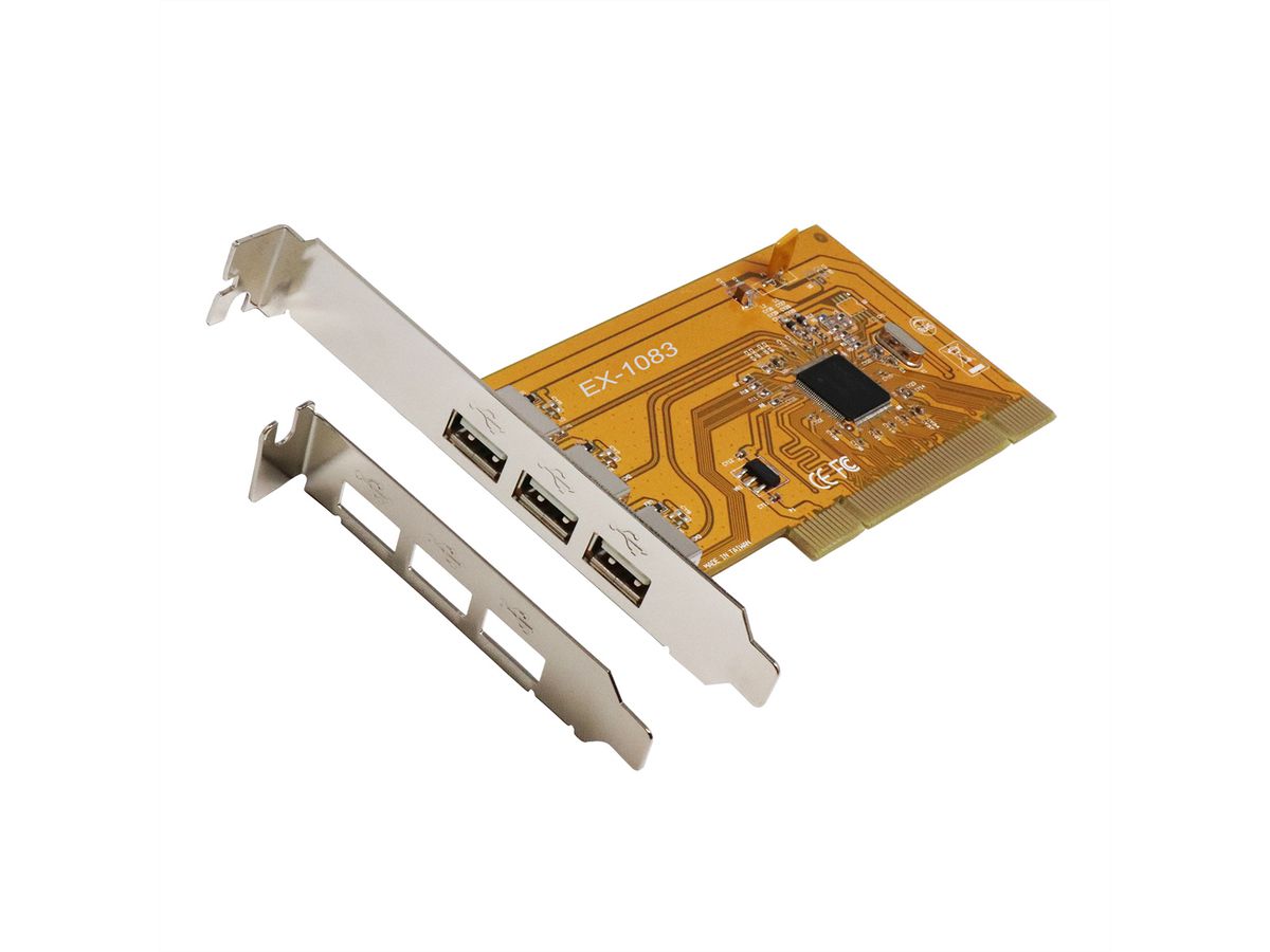 EXSYS EX-1083 USB 2.0 PCI Karte mit 3 Ports