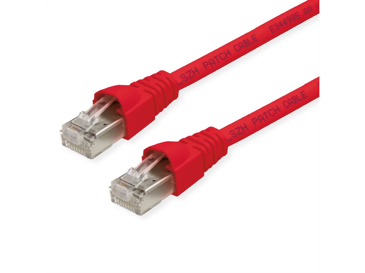 TELEGÄRTNER Patchkabel S/FTP, Kat.6A, LSOH, rot, 0,25 m