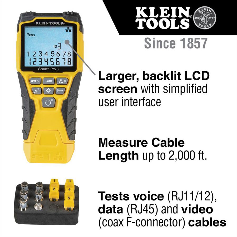 KLEIN TOOLS VDV501-851 Scout® Pro 3 Starter Kit, EU-Version
