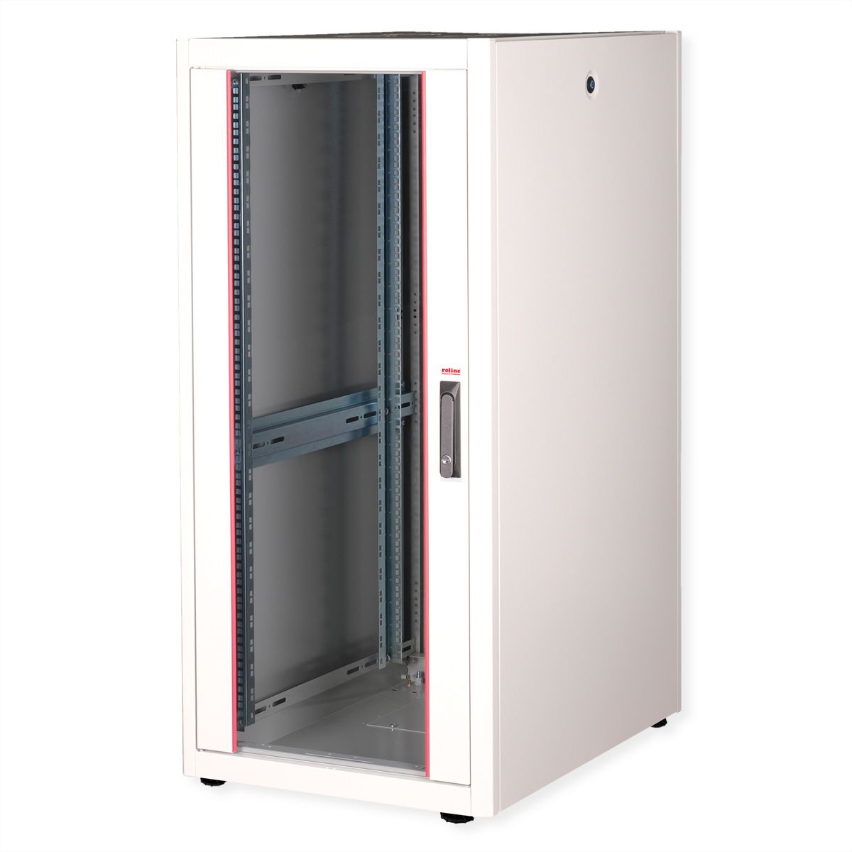 ROLINE 19-Zoll Netzwerkschrank Basic 26 HE, 600x800 BxT Glastür grau