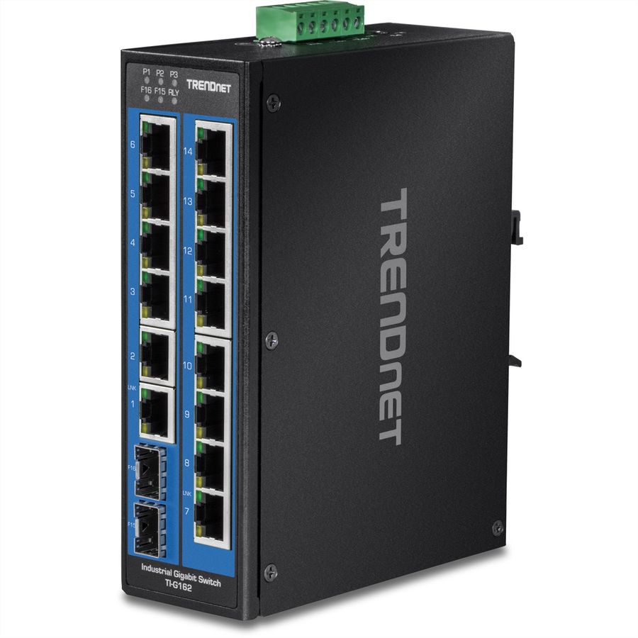 TRENDnet TI-G162 16-Port DIN-Rail Switch Industrial  Gigabit