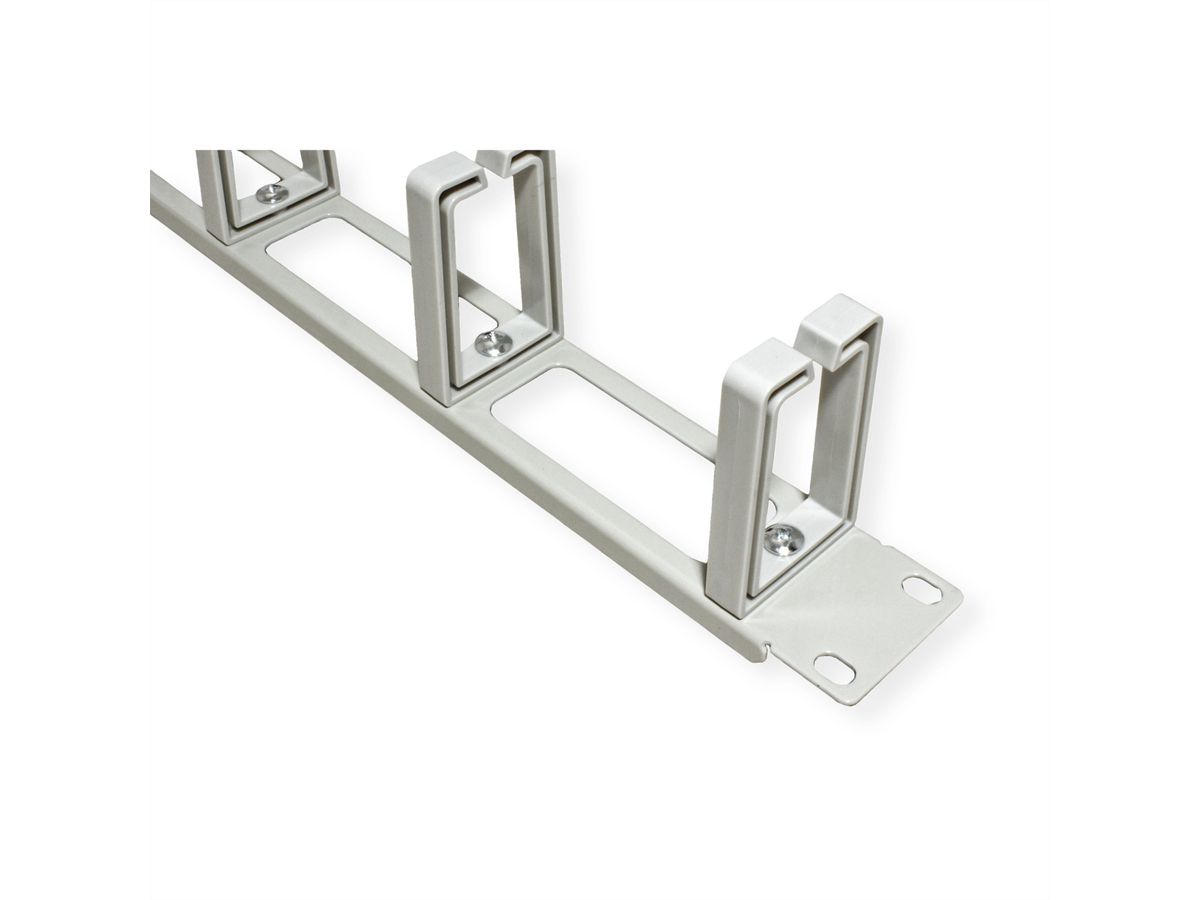 VALUE 19"-Frontplatte, 5 Kabelösen Typ C, Kabeldurchführung, grau