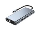 VALUE USB Typ C Docking Station, HDMI 4K60, 1x Gigabit Ethernet, 2x USB A + Typ C PD, 1x SD/microSD, 1x Audio