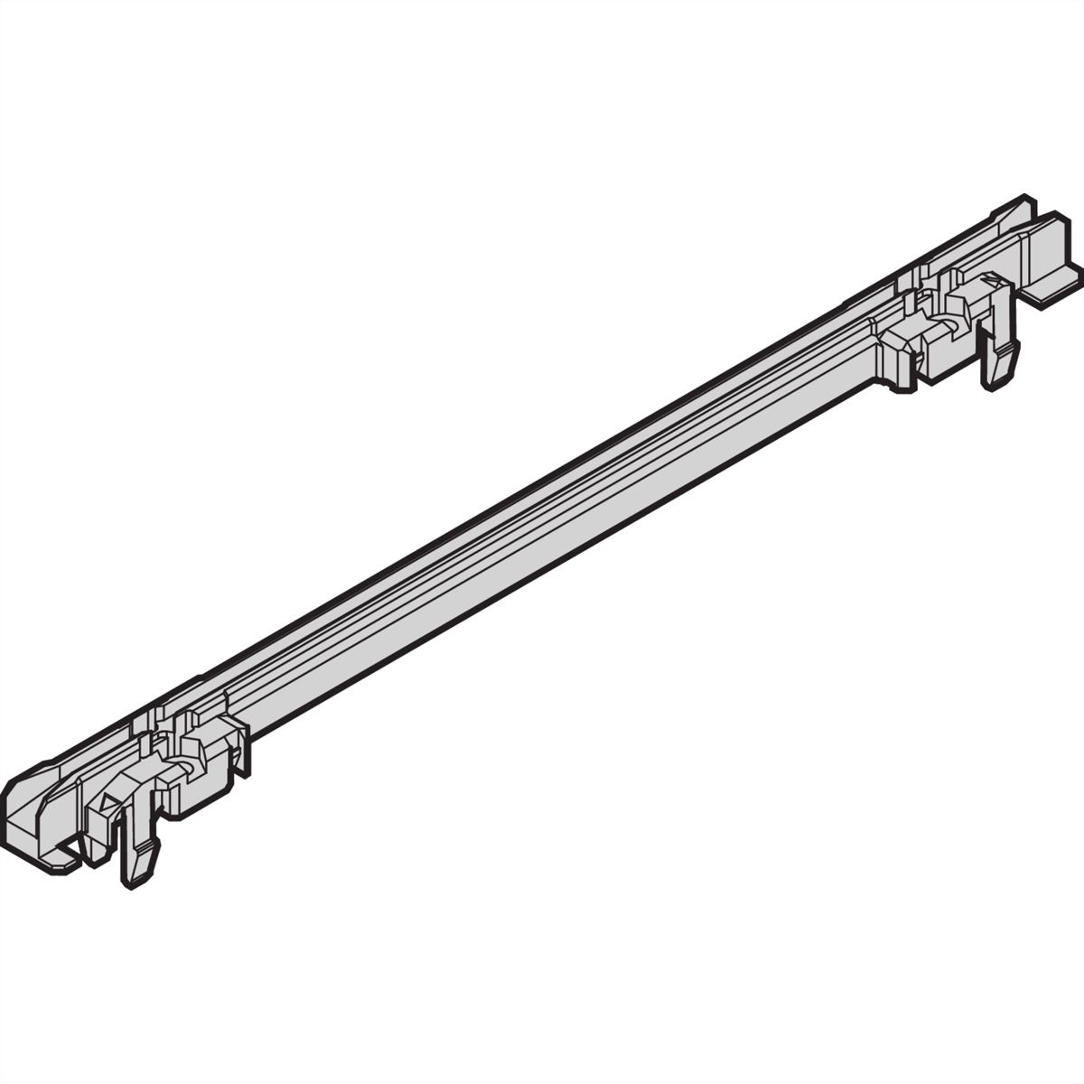 SCHROFF FUEHRUNGSSCH.STD UNI 280T 2MM (10STK), Führungsschiene Typ Standard, PC
