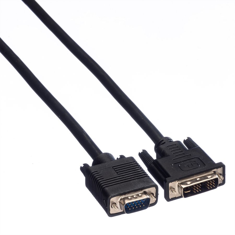 VALUE DVI-VGA Kabel, DVI (12+5) ST - VGA ST, 5 m