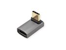 ROLINE USB4 Gen 3x2 Adapter Typ C ST/BU, Aluminium, 90°, breit, silberfarben
