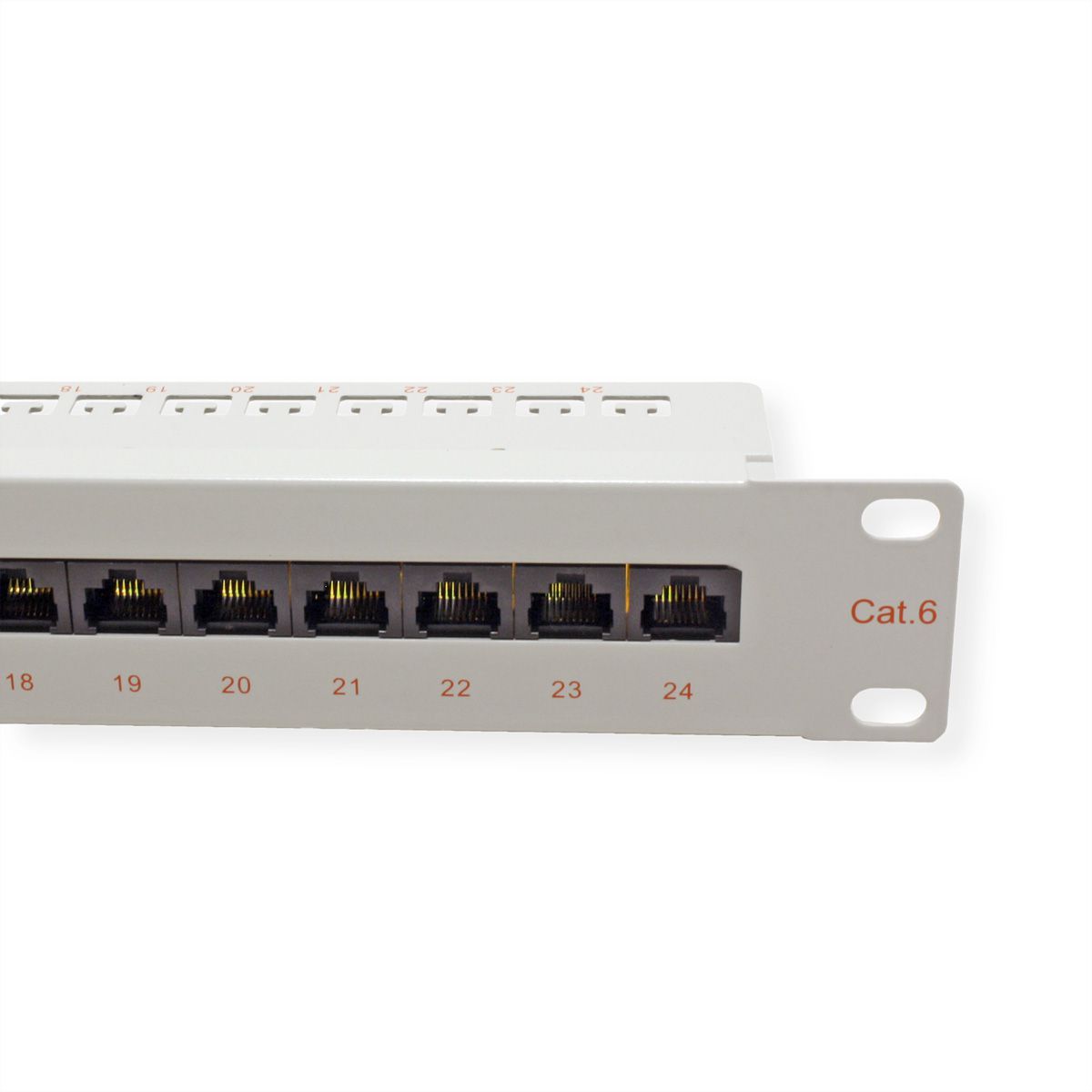 ROLINE Cat.6 (Class E) 19-Zoll-Patchpanel, 24P, ungeschirmt, grau