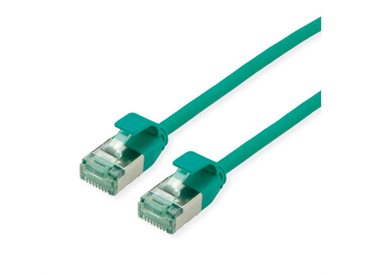 ROLINE RM U/FTP DataCenter Patchkabel Kat.6A (Class EA), slim, grün, 1 m