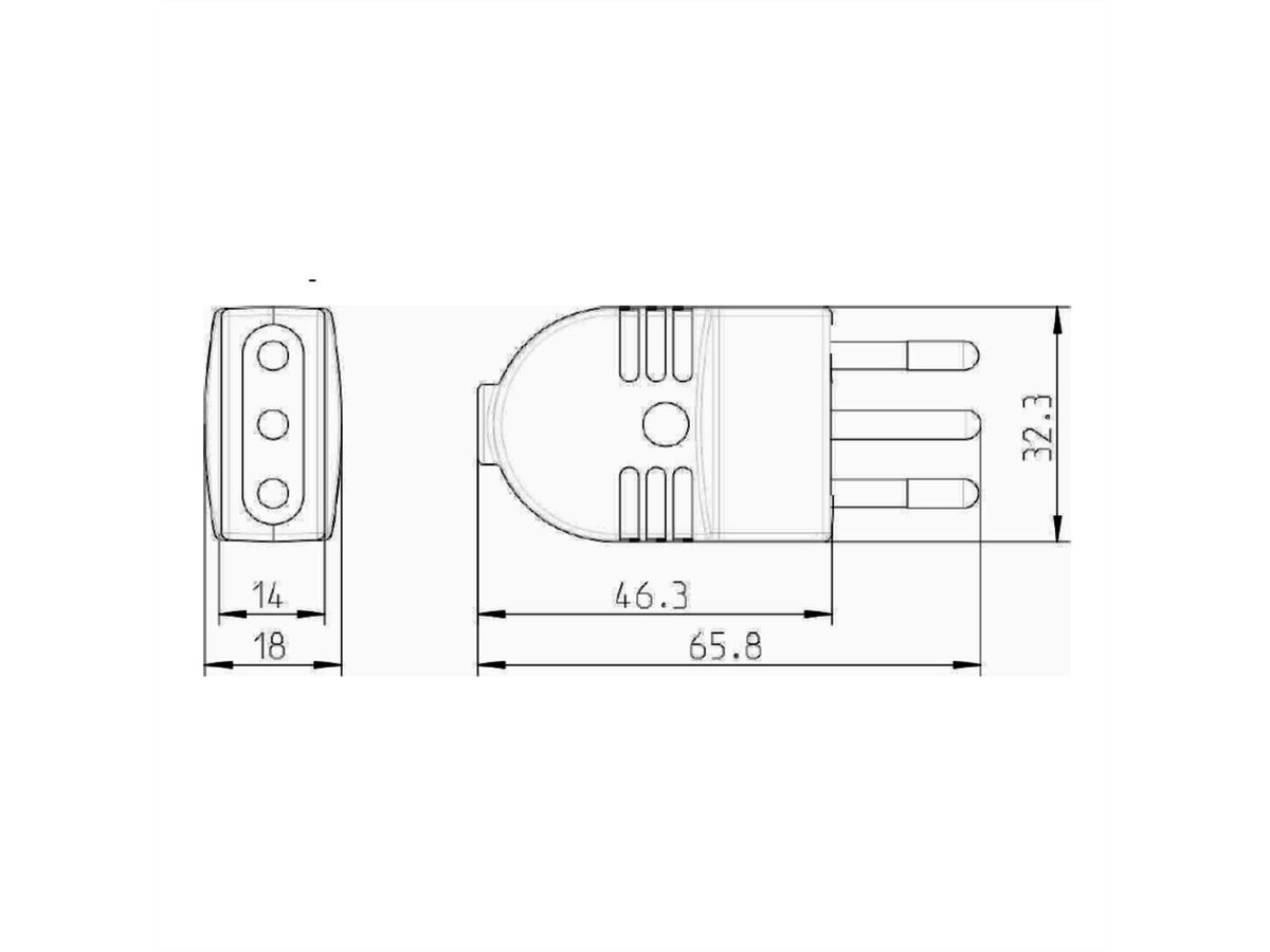 BACHMANN Montagestecker, Montagestecker Italien, schwarz