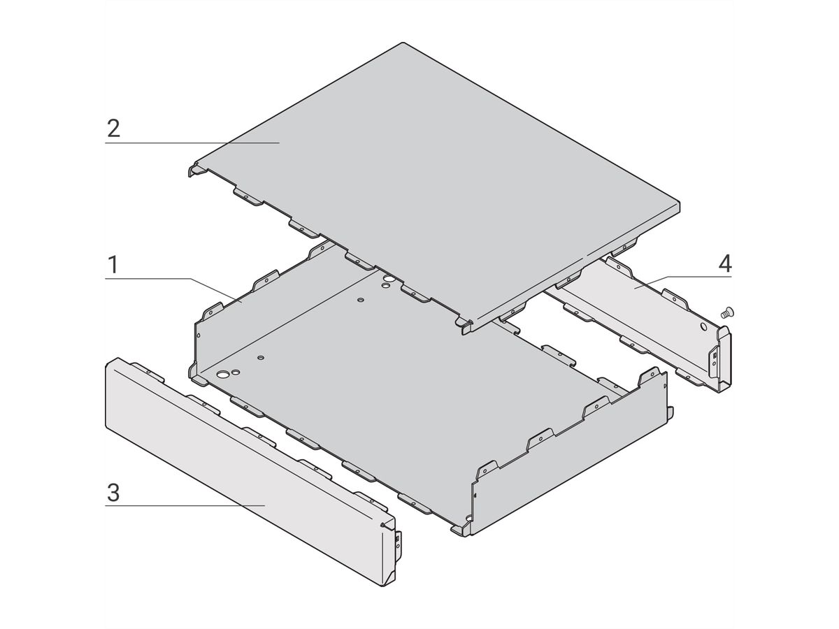 SCHROFF INTERSCALE M 44H 399B 310T, Modulares Tischgehäuse