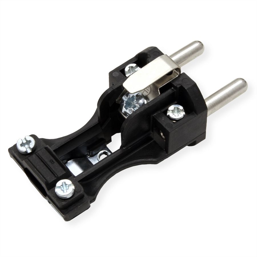 BACHMANN Vollgummi Stecker, deutsch-franz. System, IP44, schwarz