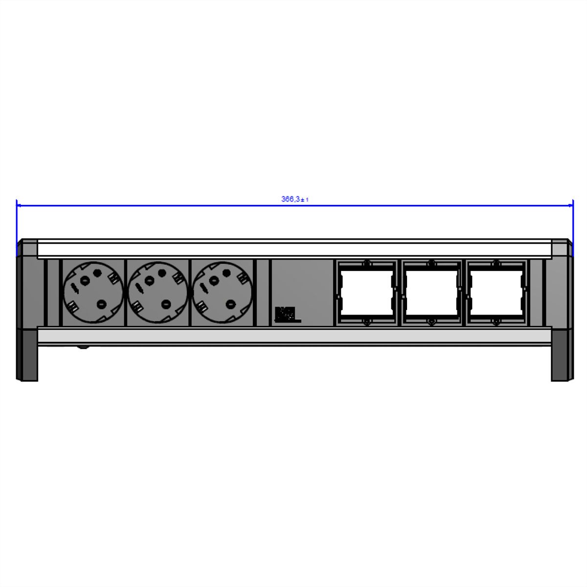 BACHMANN DESK 3x Schutzkontakt 3x ABD