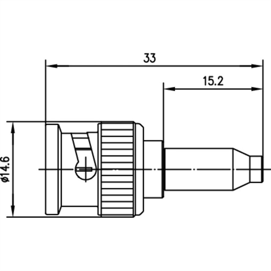 TELEGÄRTNER BNC-Crimpstecker 75 Ohm für RG-179B/U