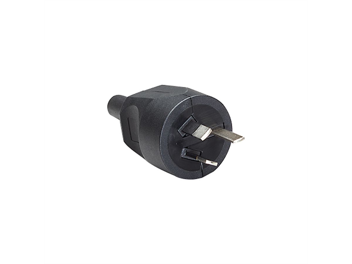 BACHMANN Schutzkontaktstecker, Australien 10A/250V, schwarz