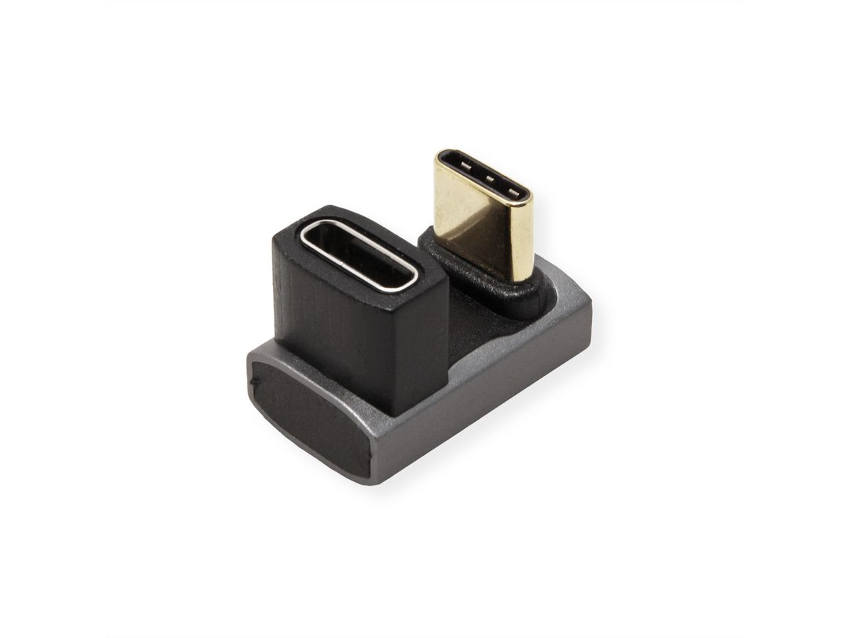 ROLINE USB4 Gen 3x2 Adapter Typ C ST/BU, Aluminium, 360°, breit, silberfarben