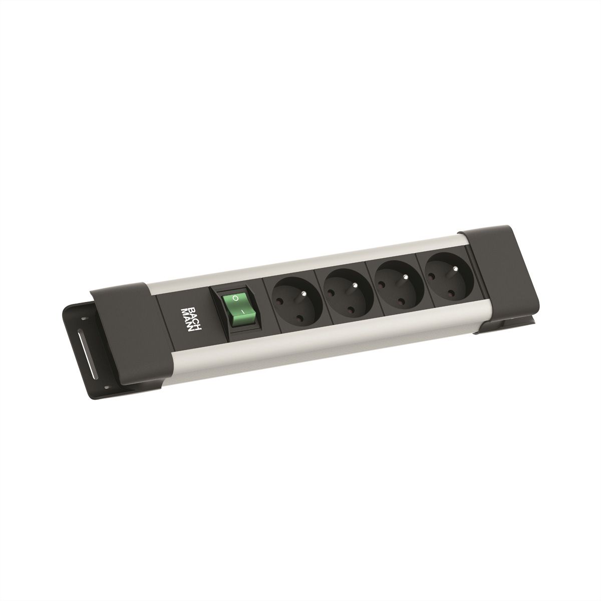 BACHMANN CONNECTUS 4xUTE, 1xSchalter 2,0m CEE7/7 Grau