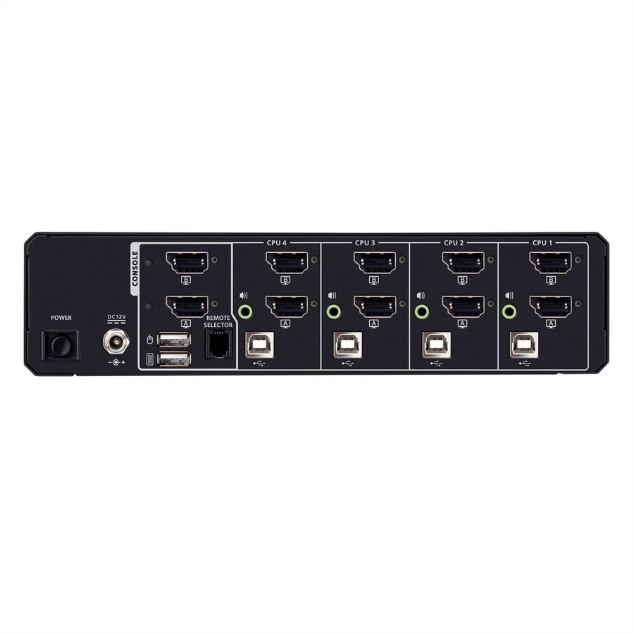 ATEN CS1144DPH4 4-Port USB 5K DP/HDMI, Dual Bildschirm Universal Secure KVM Switch
